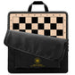 A&A 17.25'' Professional Wooden Chess Board With Storage Bag/Ebony Wood & Maple Inlay / 1.75'' Squares W/Notation