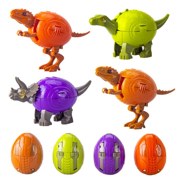 Nicerinc 4Pcs Dinosaur Robot, 2 In 1 Dinosaur Robot Toys,Toys Birthday Gifts For Girls Boys