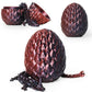 3D Printed Dragon Egg,Fidget Toy For Birthday, Executive Desk Toys For Adults And Kids (Black Red)