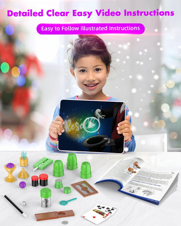 Aeroquest Magic Kit For Kids, 300+ Magic Tricks Perfect Toy For Boys And Girls, Magic Wand Magician Set With Instruction Manual