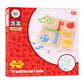 Bigjigs Toys Traditional Ludo Game - Classic Wooden Board Game, Multicoloured, Model BJ904