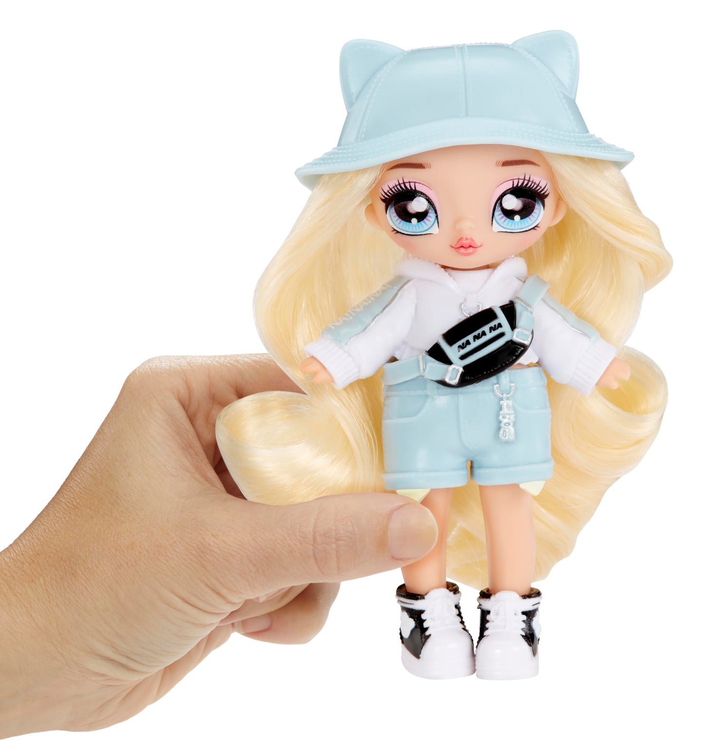 Na Na Na Surprise Mini Backpack Series 2 Khloe Kitty Fashion Doll, Fuzzy White Kitty Backpack, Gift for Kids, Ages 4 5 6 7 8+ Ye