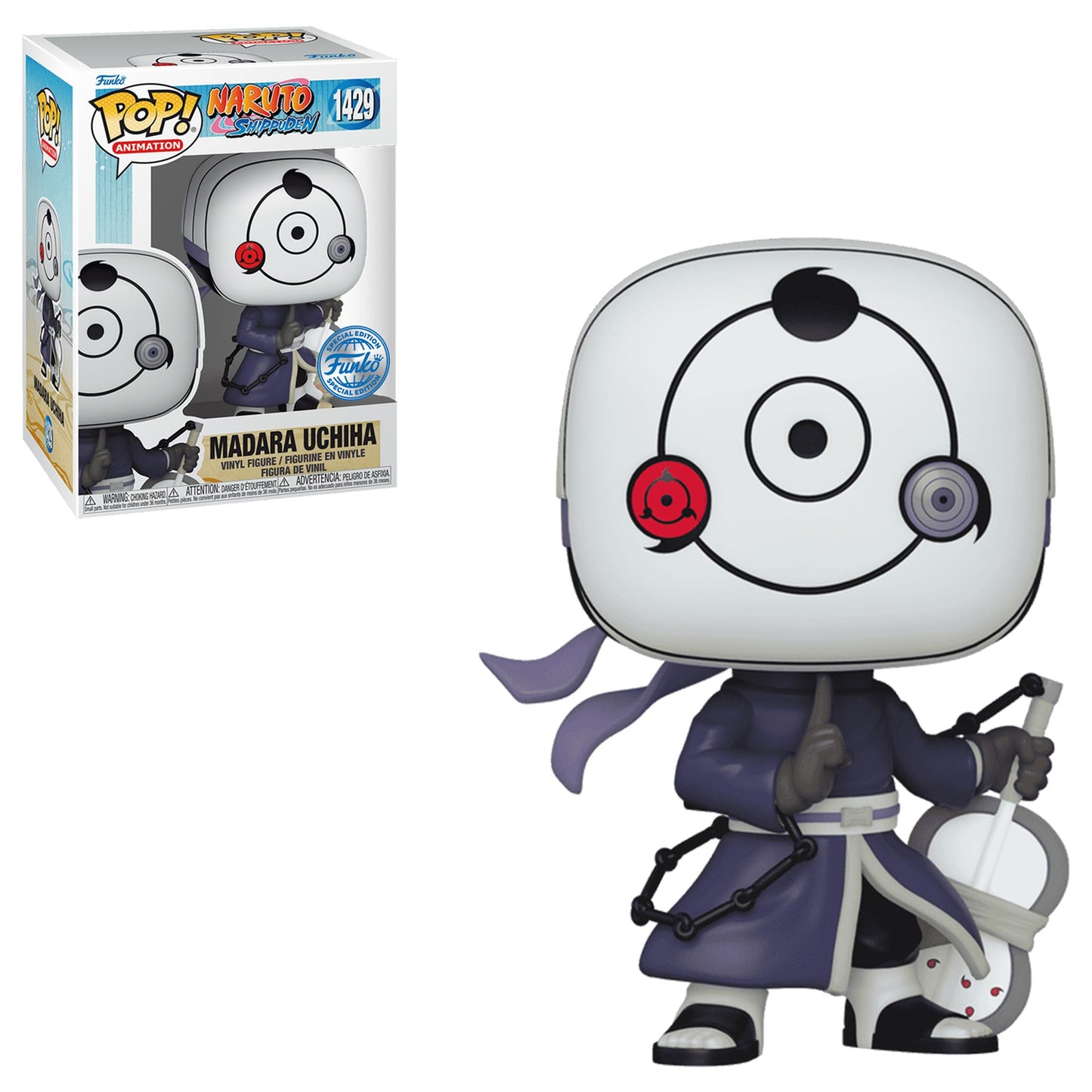 Funko Pop! Naruto Shippuden Madara Uchiha War Mask Vinyl Figure #1429, Special Edition, Multicolor, One Size, Plastic