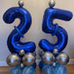 40 Inch Navy Blue 25 Number Balloons Giant Jumbo Huge 25 Or 52 Foil Mylar Helium Number Digital Balloons Dark Blue Birthday Myla