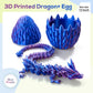 3D Printed Dragon,Dragon Eggs With Dragon Inside,Dragon Egg Toy,12'' Full Articulated Crystal 3D Dragon For Children'S Day Gift