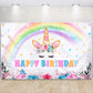 Wernnsai Unicorn Backdrop 73'' X 43'' - Rainbow Unicorn Party Decorations For Girls Baby Shower Unicorn Theme Birthday Party Supplies Large Photography Background Wall Banner Room Decor