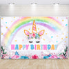 Wernnsai Unicorn Backdrop 73'' X 43'' - Rainbow Unicorn Party Decorations For Girls Baby Shower Unicorn Theme Birthday Party Supplies Large Photography Background Wall Banner Room Decor