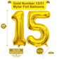LHOAVWE 40 Inch Gold Number 15 Balloons - Aluminum 15th Birthday Party Decorations, Gold Color