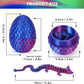 Easter Egg, 3D Printed Dragon Eggs With Dragon Inside, Articulated Dragon, Mystery Dragon Egg Fidget Toy, Surprise Easter Basket Stuffers (A-Laser Purple+Egg)