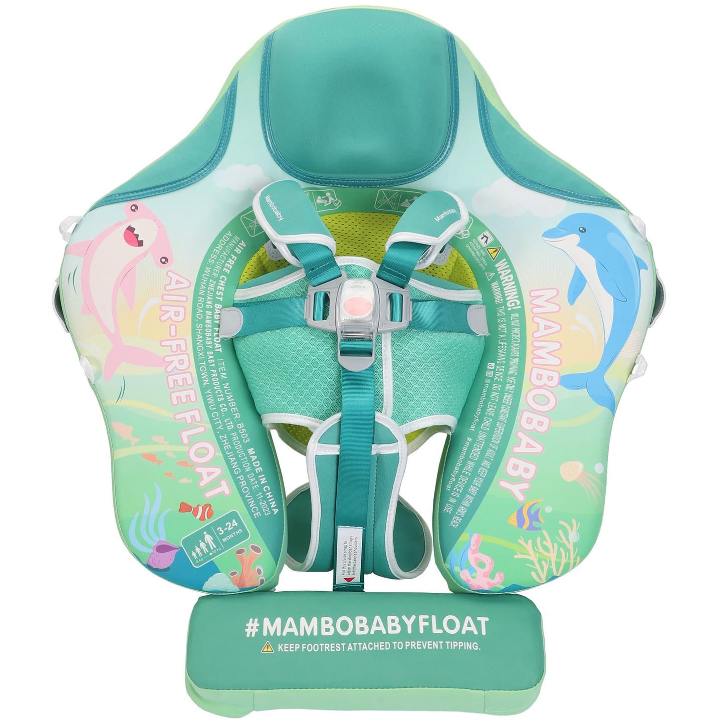 Mambobaby Non Inflatable Baby Float Swim Trainer Solid Infant Pool Float Swim Ring