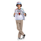 Disguise Dustin Costume Kit For Kids, Official Stranger Things Costume Hat With Top, Child Size Large (10-12)