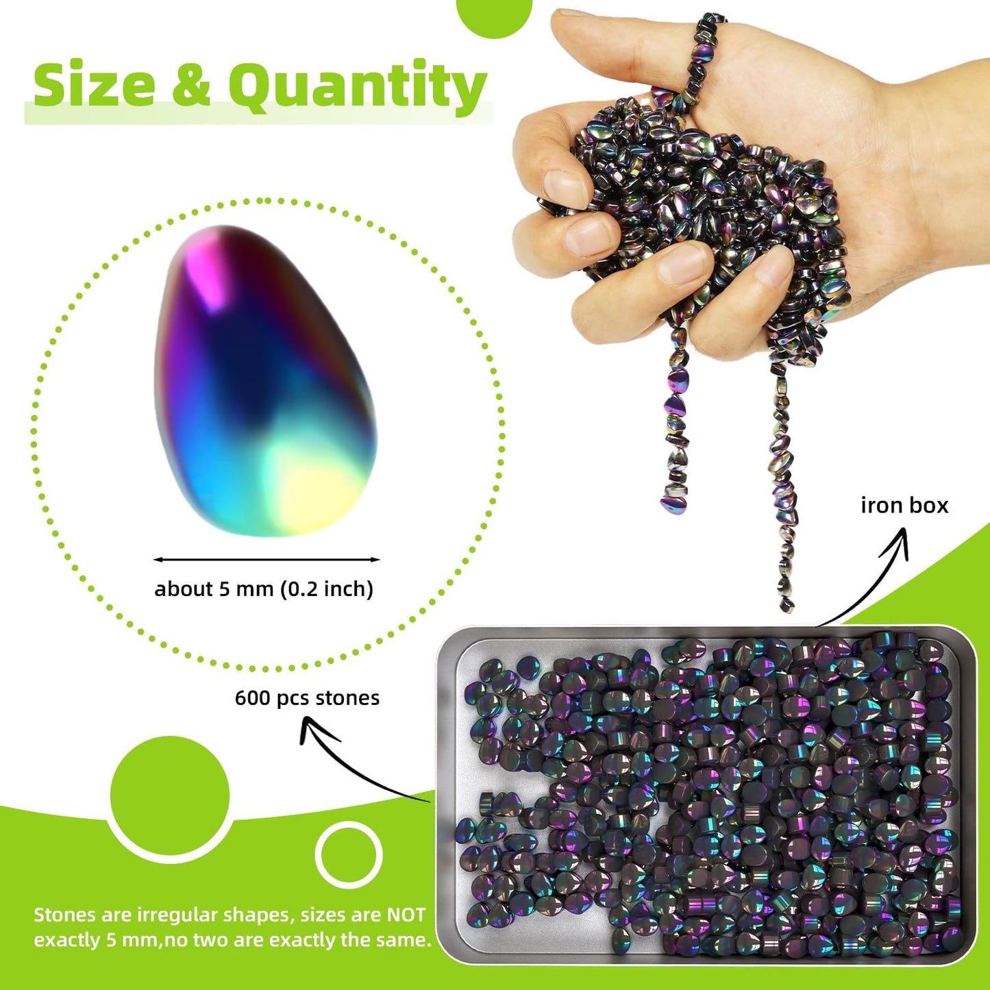 Caturledas 600 Pcs Ferrite Putty Stones, Fidget Toys Rocks For Office Stress Anxiety Relief, Executive Desk Toys For Men Women A