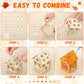 DoubleFill 12 Pcs Fall Wooden House Craft Kits for Kids Adults Make You Own Fall House Thanksgiving DIY Unfinished Painting Turk