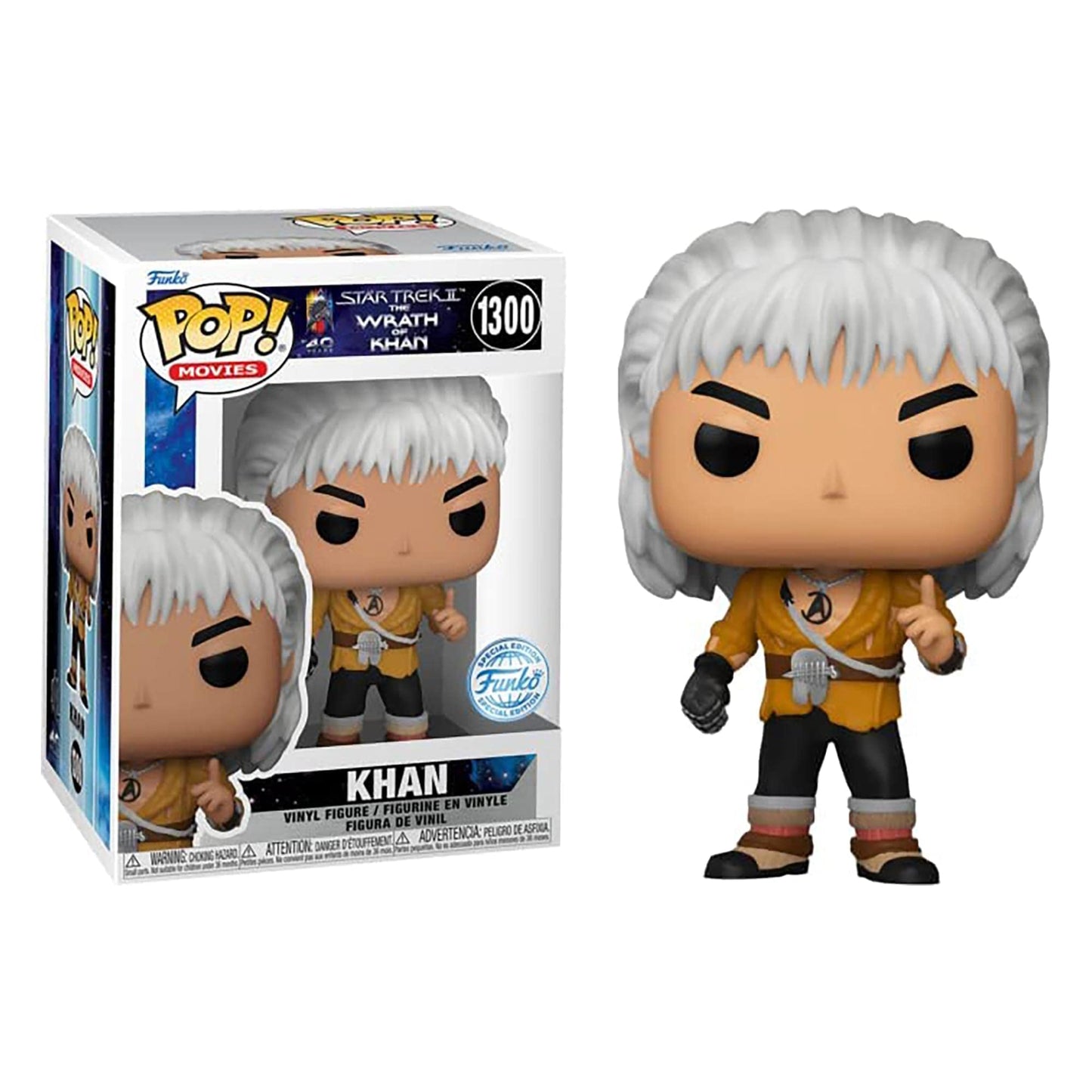 Funko Pop! Star Trek Wrath of Khan Khan #1300 - Gray Collectible Figure