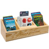 Secoat Wooden Holder Compatible With Yoto Mini Player (2024 Edition) And Yoto Cards,Wood Storage Box With 3 Compartments For Dis
