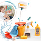 Jenilily Detachable Kids Cleaning Toy Set - Broom Dustpan Mop Brush Rag, Play Housekeeping Kit, Really Stem Toddler Clean Toys G