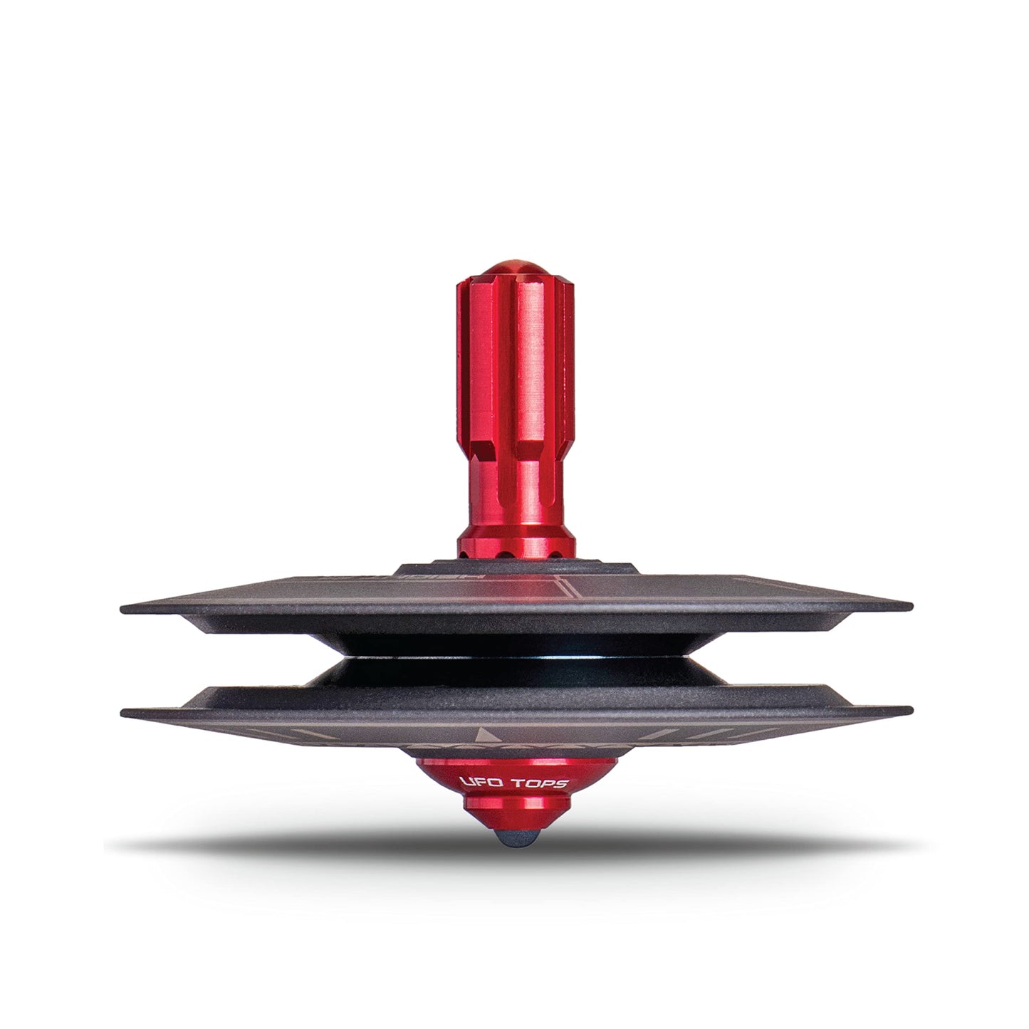 Plexity Labs Ufo Tops - Height 611 - Metal Spinning Top - Inspired By The 1986 Soviet Union Ufo Incident - Black Titanium Ufo Bo