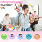Goopow Mini Karaoke Machine Speaker For Kids Adults, Portable Bluetooth Microphone Song Toys With Led Light, Best Chritmas Birthday Festival Gift For 3 4 5 6 7 8+ Year Old Girls Boys (Pink-2Mic)