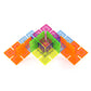 Guidecraft Interlox Squares - 96 Piece Set Interlocking Construction Toy, Creative Building - Educational Stem Construction Toy