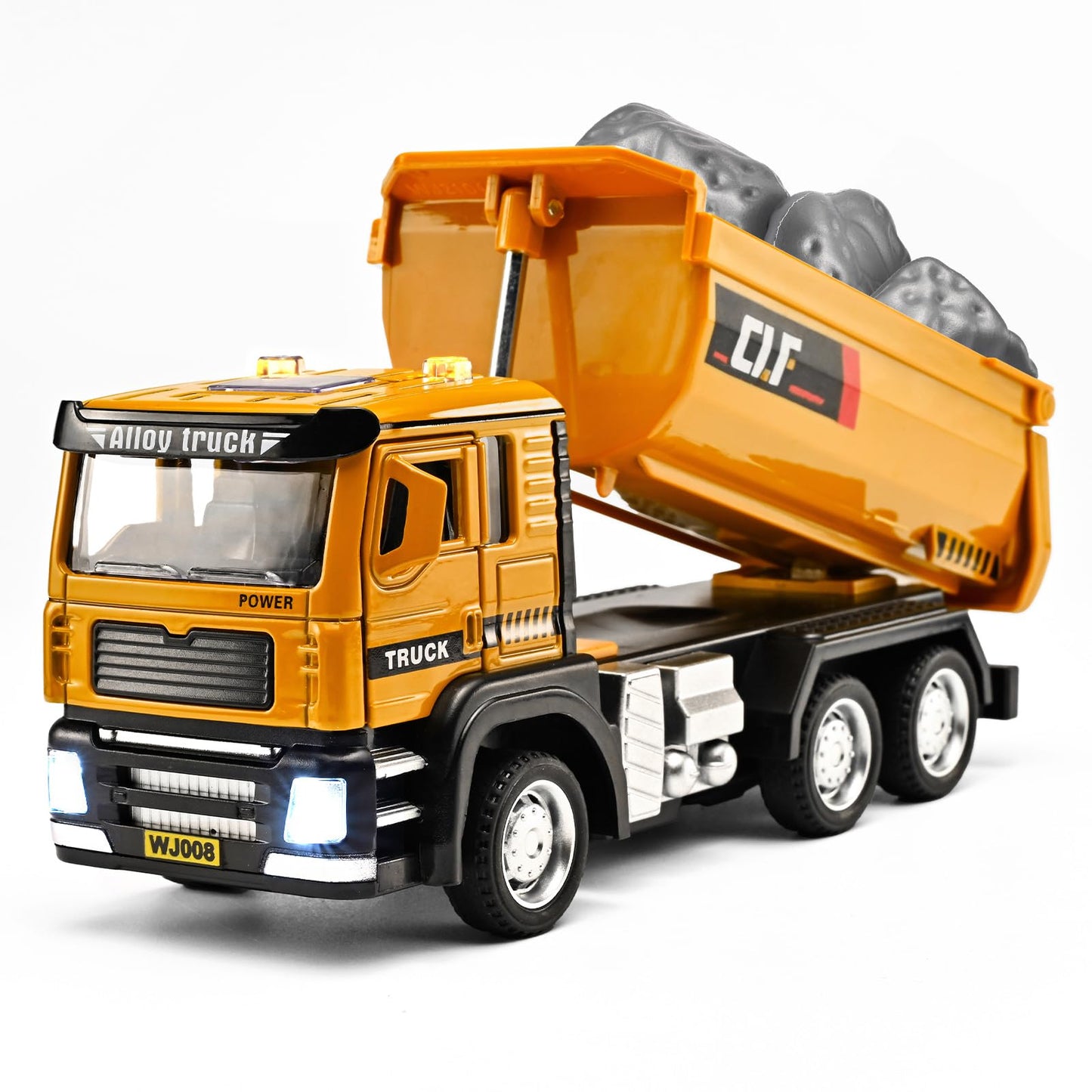 NOVAFUSION Dump Truck Toys for Boys 3-5 Year Old,Dump Truck Toy Metal Diecast Cab,Pull Back Toy Dump Trucks Construction Vehicle