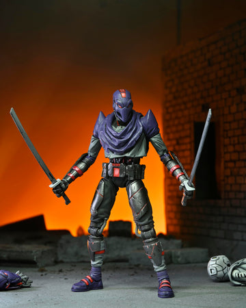 NECA TMNT The Last Ronin Ultimate Foot Bot 7" Action Figure, Black, Model 54334, Plastic, One Size