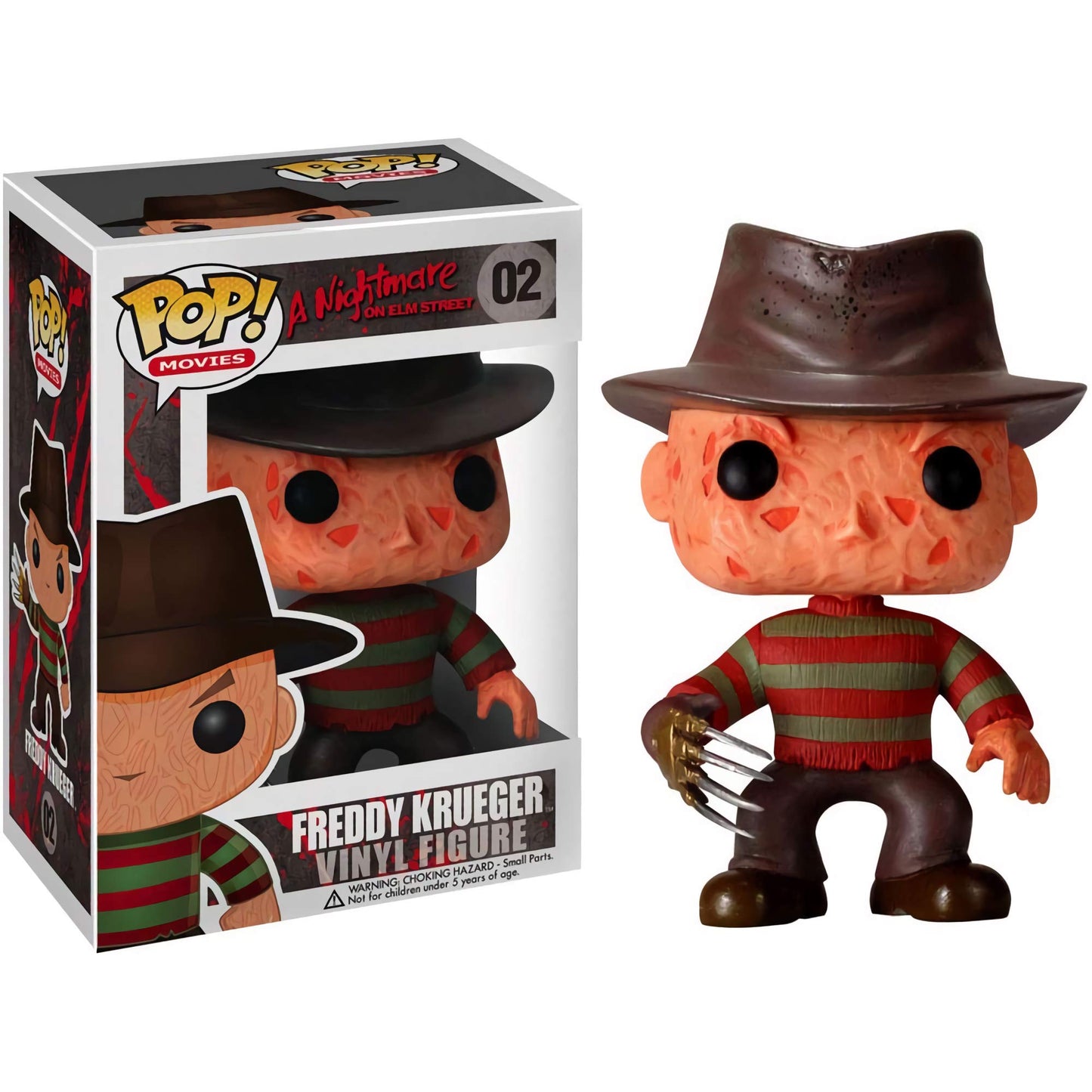 Funko Freddy Krueger: A Nightmare On Elm Street X Pop! Movies Vinyl Figure & 1 Pet Plastic Graphical Protector Bundle [#002 / 02
