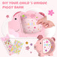 Summidate Pink Piggy Bank Girls, Unbreakable Wooden Piggy Bank For Kids, Cute Personalized Wood Money Bank With Diy Sticker, Creative Saving Money Box Birthday For Child