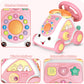 Toys For 1+ Year Old Girls - First Birthday Gift For Girls- Music Toddler Toys With Car/Sound/Music/Steering Wheel/Telephone/Lig