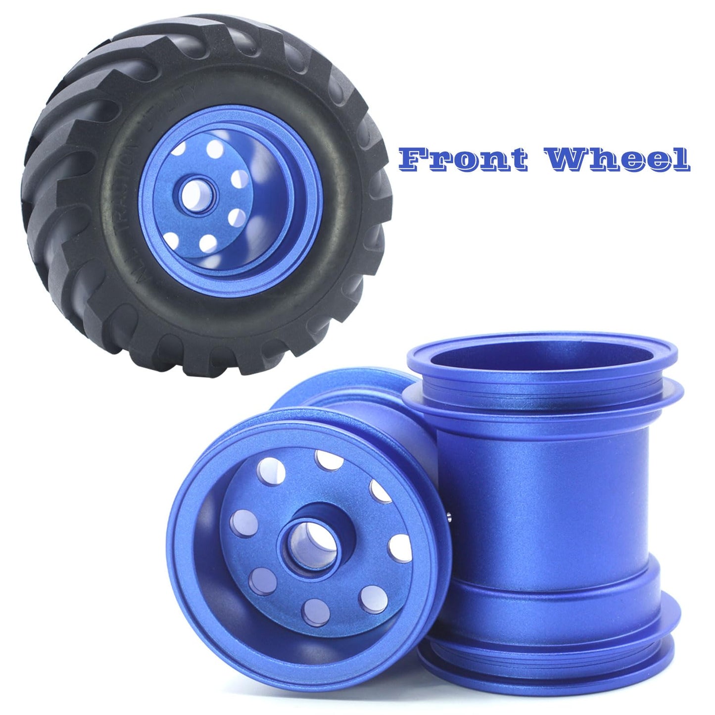 Hobohy Cw-01 Aluminum Wheels Hub Rims For Tamiya Cw01 Chassis Lunch Box Midnight Pumpkin Rc Car Upgrade Parts (Blue)
