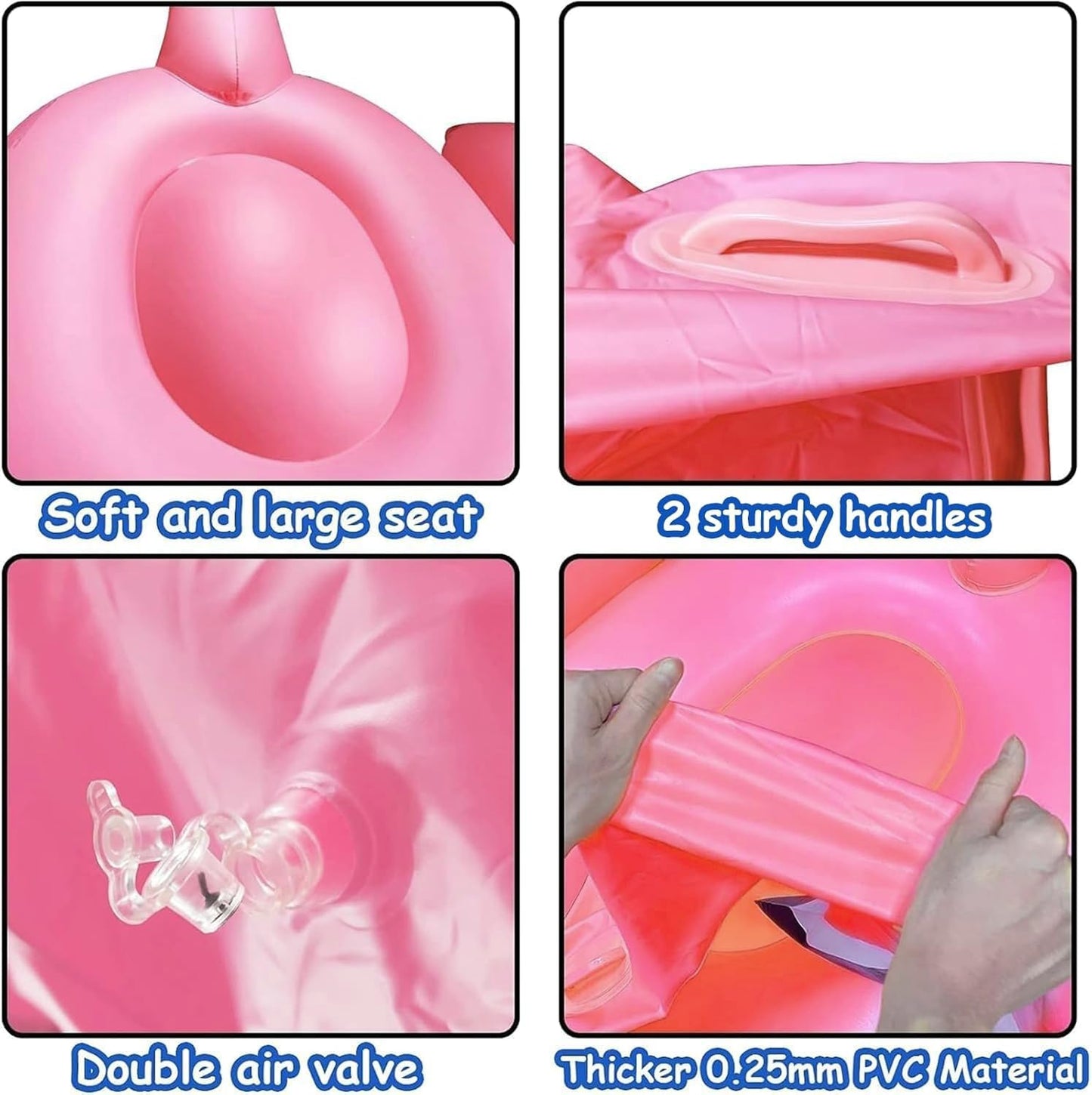 TURNMEON Giant Flamingo Pool Float, Inflatable Summer Beach Swimming Raft Lounge Ride-on Water Pool Floatie for Adults Kids Lake