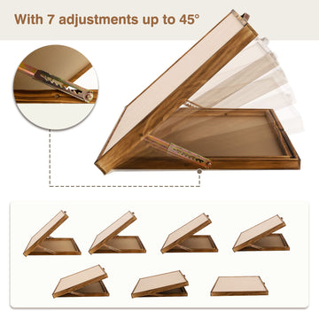 Lavievert 2 In 1 Reversible Jigsaw Puzzle Board, Angle & Height Adjustable Wooden Puzzle Plateau Easel For Adults, Portable Tilt