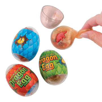 Fun Express Dinosaur In Slime Filled Plastic Eggs - Active Play Toys And Easter Egg Basket Ideas - Birthday Party Favors For Boy