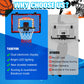 Taseyok Basketball Hoop Indoor, Mini Basketball Hoops With Electronic Scoring, Timing Board, And Led Lights, Over The Door Baske