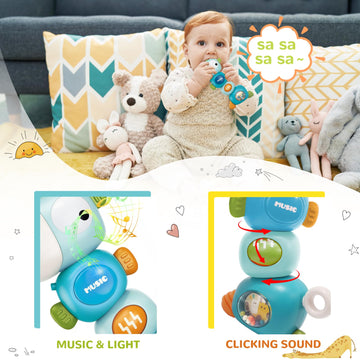 Tendccy Baby Montessori Sensory Teething Toys For 3-6 6-12 Months, Food Grade Baby Teether, Newborn Infant Rattle Toys, Learning