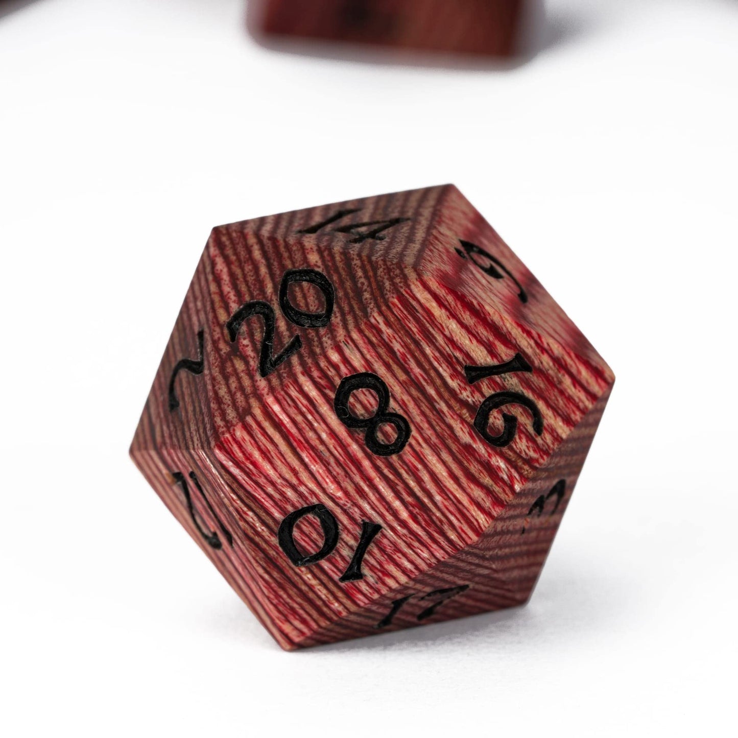 Hddais Wood Dnd Dice, 7Pcs Polyhedral Dice Set With Iron Box, Rpg D&D Dice Set For Dungeons And Dragons Role Playing Games(Red W