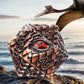 Metal D20 Dnd Dice Set - Dragon Scale Metallic 20 Sided Giant Polyhedral Dice,35Mm Large Dragon Eye Metal D&D Dice Set For Dunge