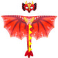 D.Q.Z Toddlers Dinosaur-Dragon-Wings Costume For Kids With Mask, Dino Cape Boys Girls Dress Up Birthday Party Toys Gifts (Red)