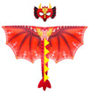 D.Q.Z Toddlers Dinosaur-Dragon-Wings Costume For Kids With Mask, Dino Cape Boys Girls Dress Up Birthday Party Toys Gifts (Red)