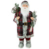 Northlight Alpine Chic Standing Santa Claus with Frosted Pine Snowshoes and Skis Christmas Figure, 3