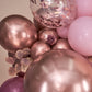 PartyWoo Balloon Arch Kit - 140 pcs Pink Garland, 18" Rubber Balloons, Dusty Rose, Rose Gold, Ideal for Birthday, Bridal Shower, Wedding