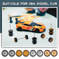 Poen 21 Sets Model Car Replacement Wheels 1: 64 Wheels 1/64 Scale Wheels Rubber Tires for Model Cars Rims Accessories, Mixed Sty