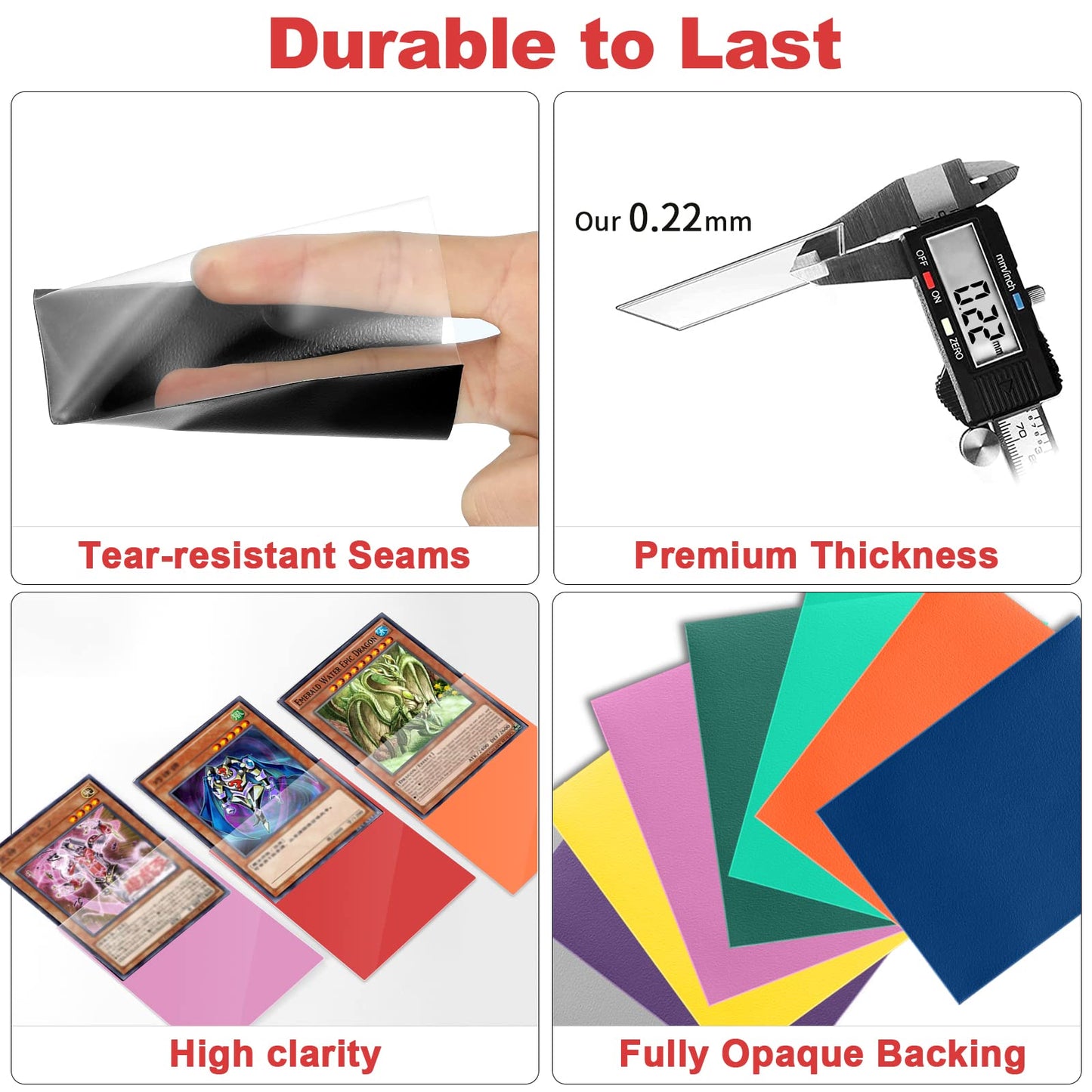 Ruby Yu-Gi-Oh Card Sleeve 200 Pack, Japanese Small Card Sleeves Photocard Sleeves Yu-Gi-Oh Sleeves, Back Textured Perfect Shuffl
