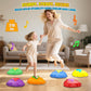 TERRAMUS Light up & Sound Stepping Stones for Kids  6PCS Crab Balance River Stones  Obstacle Course Indoor & Outdoor  Toddlers Sensory Toy  Play Equipment Improve Coordination  Gifts for Boys Girls 3+