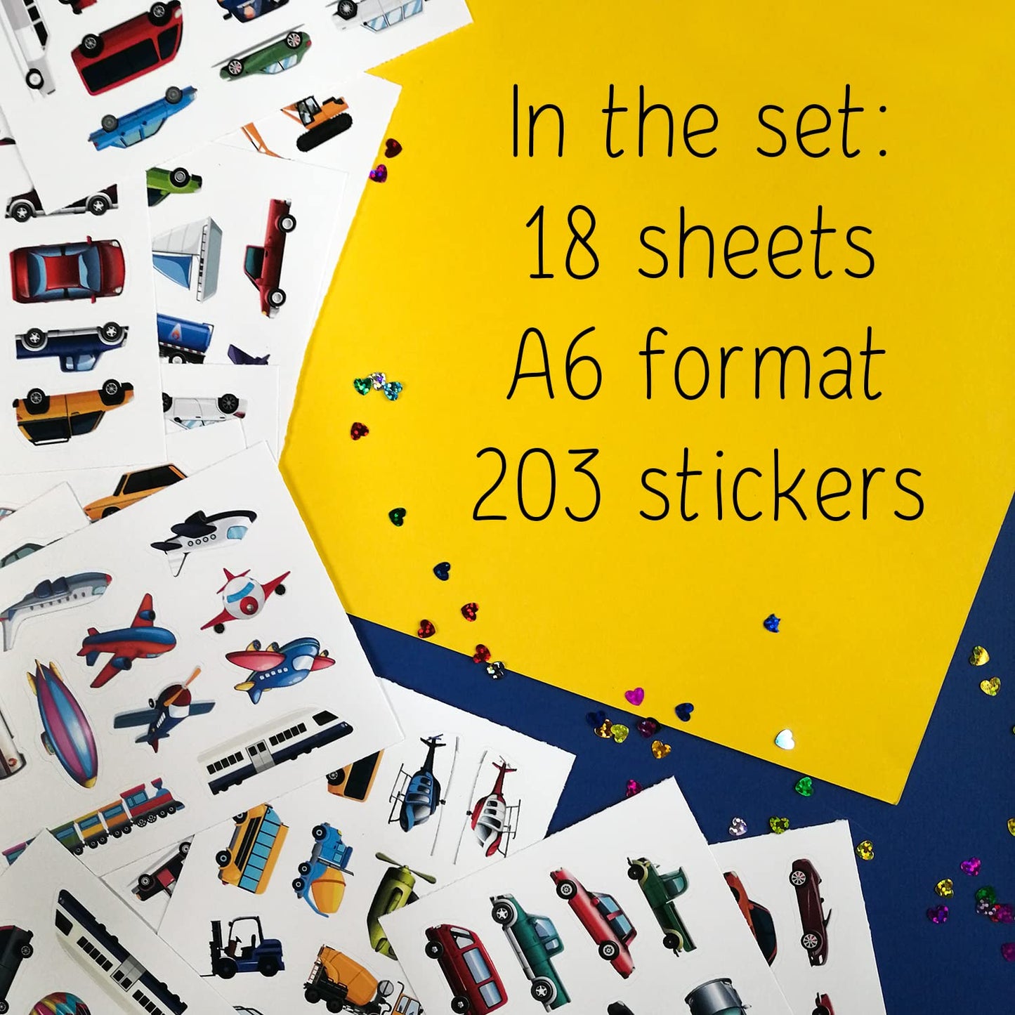 Bulbacraft Truck Stickers - Construction Stickers - Train, Airplane, Tractor, Boat, Fire Truck And Race Car Stickers - Extra Dur