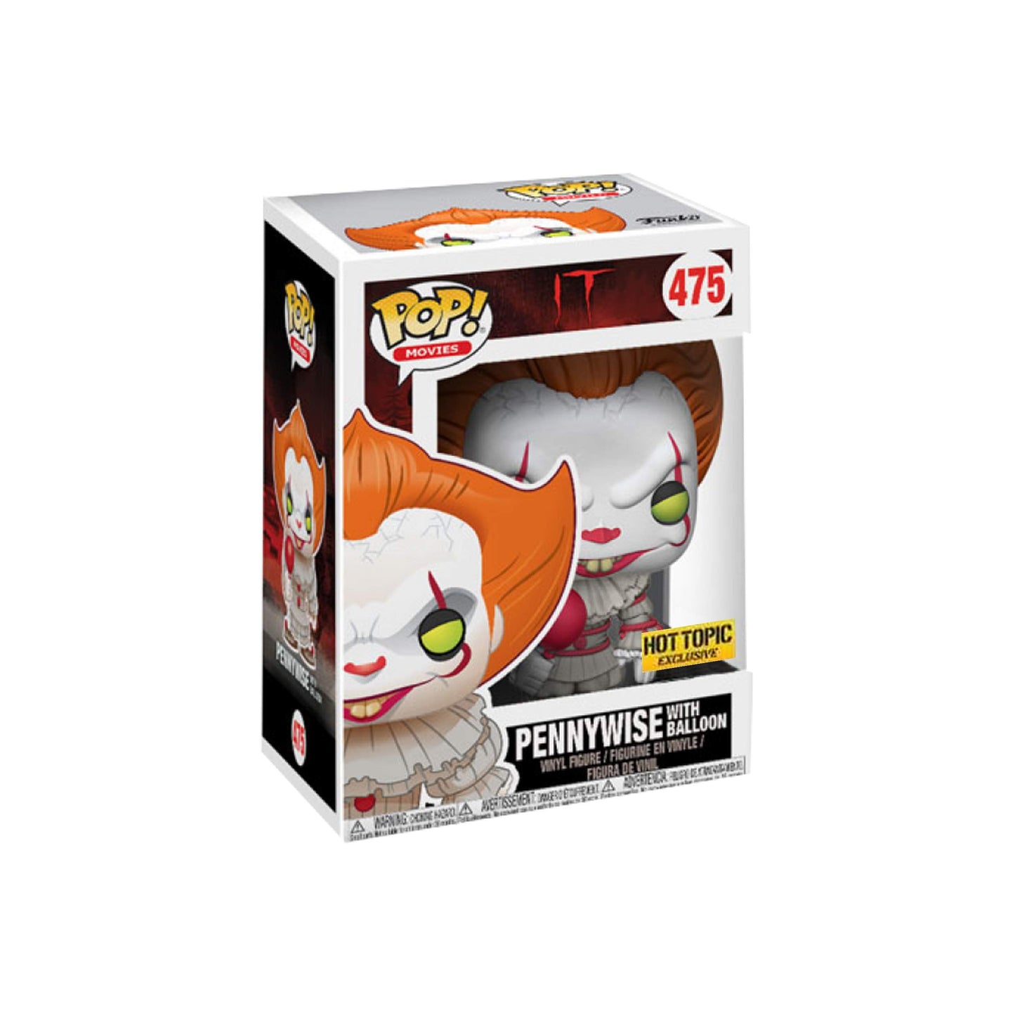 Funko Pop! Movies: It - Pennywise With Balloon (Hot Topic) Exclusive Vinyl Figure # 475