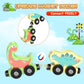 Zeoddler Toys For Toddlers, 11 Magnetic Wooden Dinosaur Train Set, Montessori Toys For Toddlers, Preschool Educational Material For Kids, Birthday Gifts For Boys, Girls