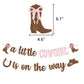 Cowgirl Baby Shower Decoration A Little Cowgirl is On The Way Banner Western Boots Hats Backdrop Pink