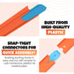 Replacement Track Set Builder Pieces For Hot Wheels Toy Cars 86-Piece Straight Track Set, Connectors Included, 40 Feet Of Track