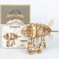 Rolife 3D Wooden Puzzle Airship For Kids, Wooden Airship Model For Adults Model Building Kit, Educational Brain Teaser For Adults To Build, For Kids Ages 8-10 (Airship/7.1In*5In*6.5In)