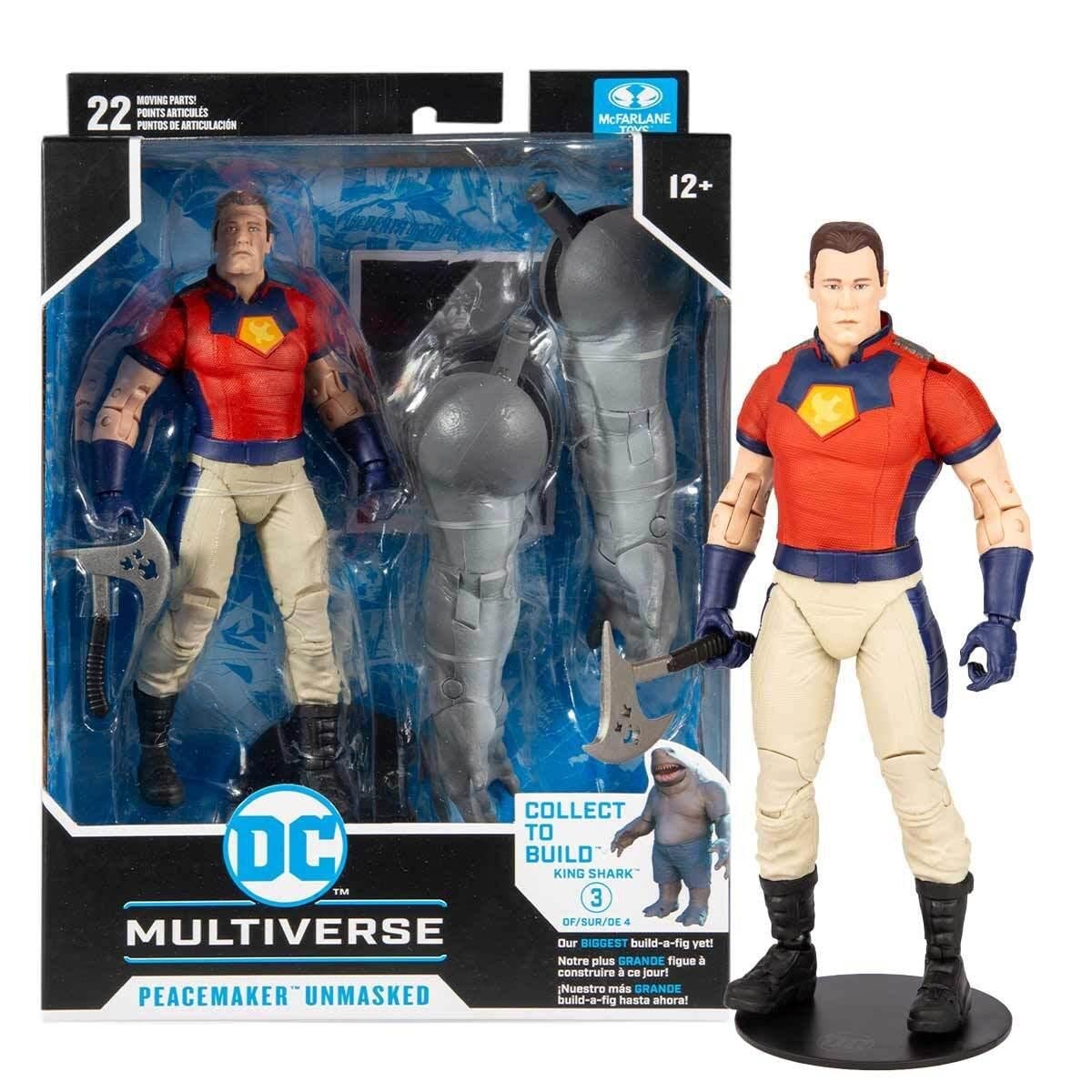 McFarlane Toys DC Build-A 7IN Figures WV5 - Suicide Squad Movie - Peacemaker (Unmasked)